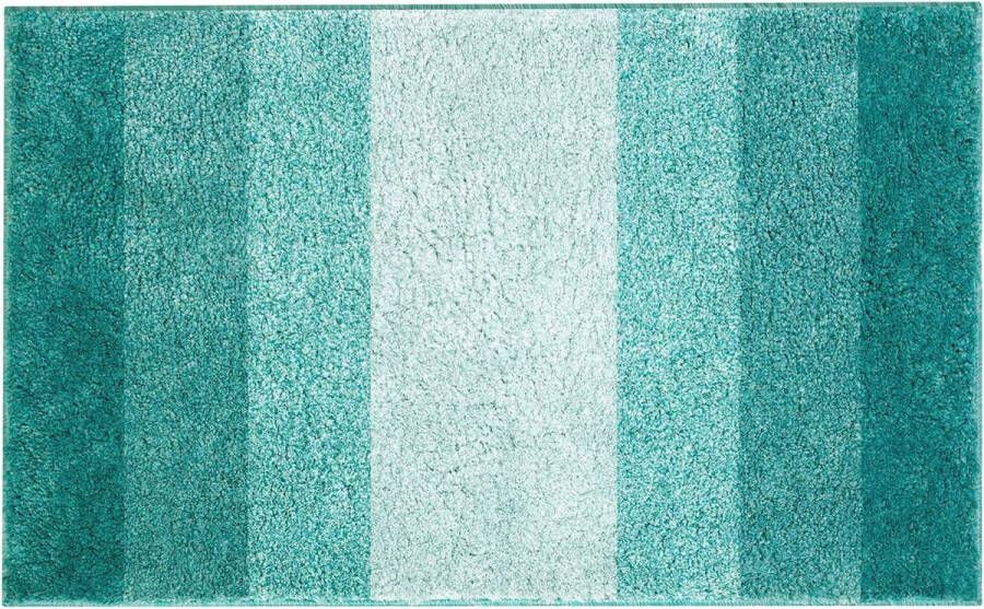 Home Antislip badkamermat 80x50cm absorberende rechthoekige badmat wasbaar in de machine droog snel voor bad douche (blauwkleurig)
