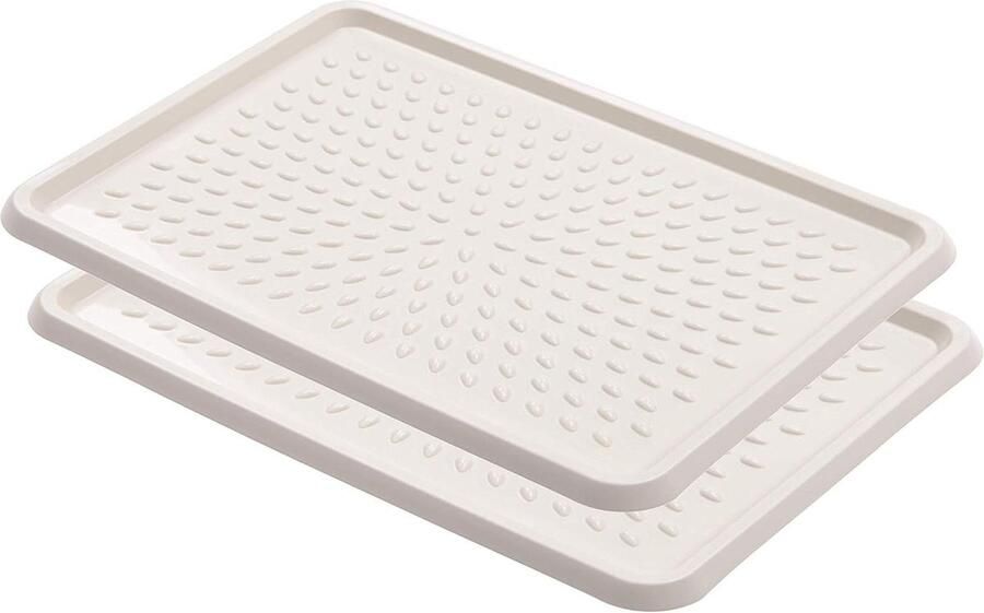 Home essential schoenenrek van kunststof PP crème 2 stuks BranQ Schoenenrek