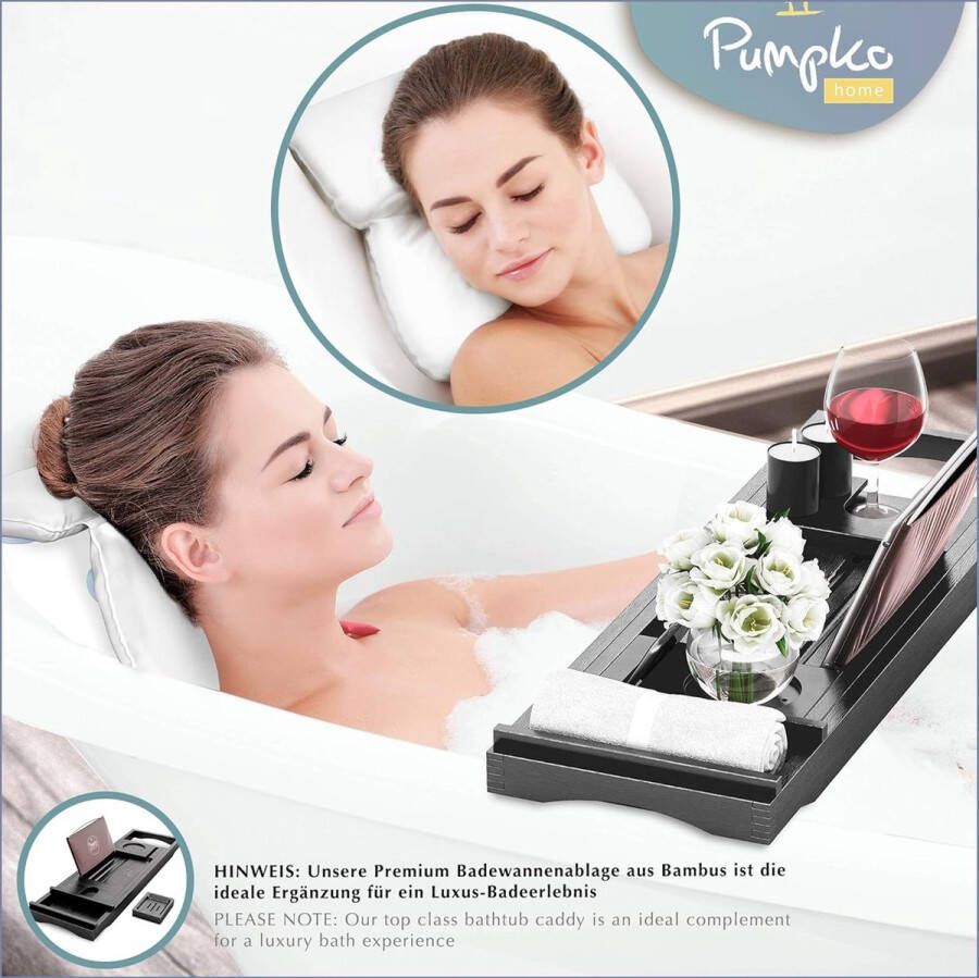 Home Premium Badkussen met Zuignappen Kussen voor de Badkuip in wit geen zuigen in & geen uitglijden Comfort Nekkussen voor het Bad en de Whirlpool Jacuzzi & Spa Nekkussen