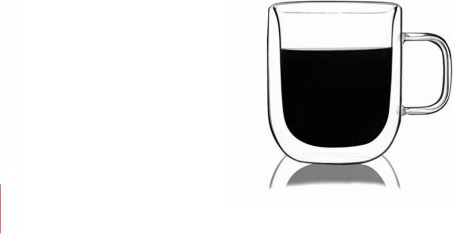 Homestar-Theeglazen 300 ml 2 stuks Dubbelwandige glazen Koffieglazen Theeglas met oor Theeglas Cappuccino glazen Latte macchiato glazen Koffieglas met oor Theeglazen met oor Koffieglazen met oor