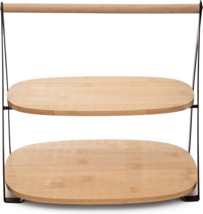 Homla Schotel BAMBOU bamboe 2 niveaus 25X28 CM 893785