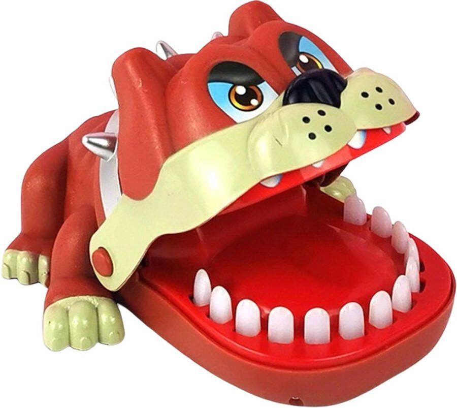 Hond Bulldog met Kiespijn Spel Bijtende Drankspel Krokodil