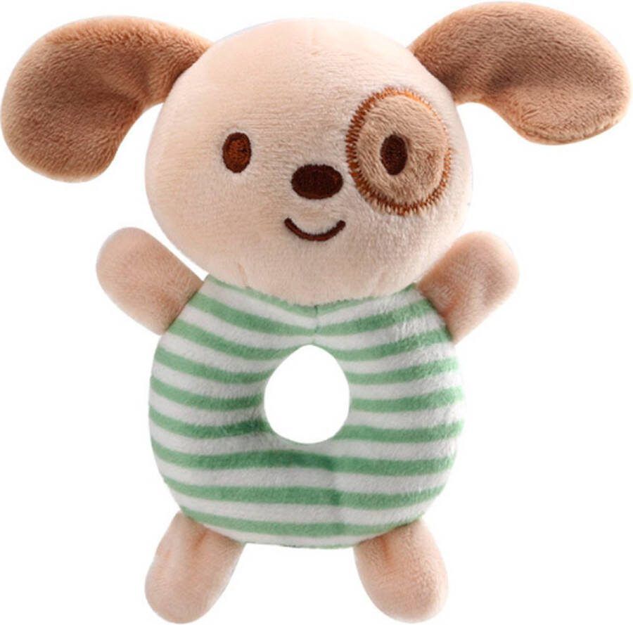 Hond Rond Rammelaar Baby Peuter Kleuter Kraamcadeau Babyshower Babykamer Accessoires Speelgoed- Kinderen Kinderwagen Speeltje Jongen & Meisje Grijp Bijtspeelgoed Spelen Ontdekken Educatief- Activiteitenspeeltje