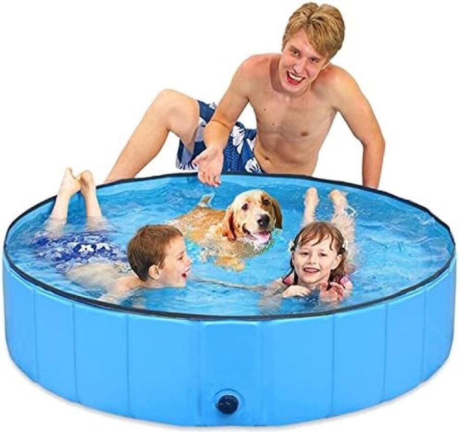 Hondenzwembad Opvouwbaar Honden Zwembad Badkuip PVC Antislip Stevig Kinderen Huisdier Badkuip voor Tuin Patio Badkamer