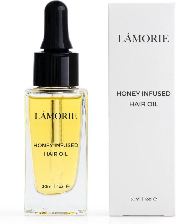 Lámorie Honey infused Hair Oil 30ml 100% Natuurlijk honing rijk aan vitamines mineralen aminozuren Haarserum Haarolie