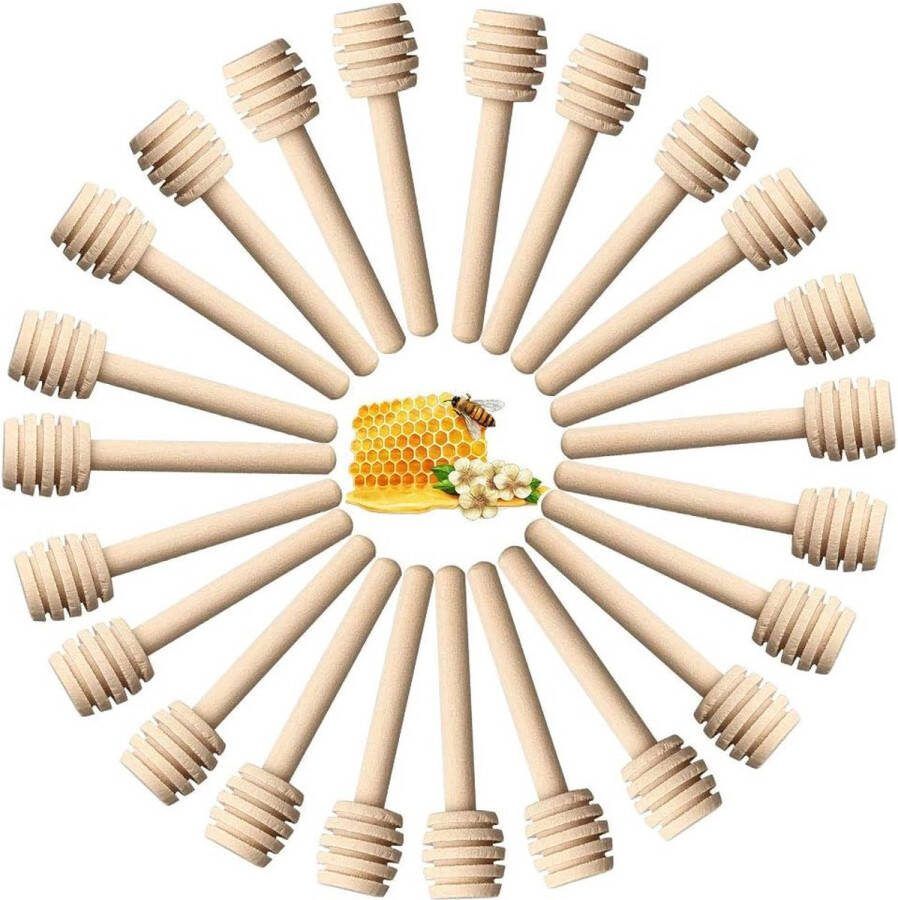 Honingstokje honingraat mini honing jam lepelstokjes 8 cm honinglepel honingspiraal voor honingglazen hoonpartij