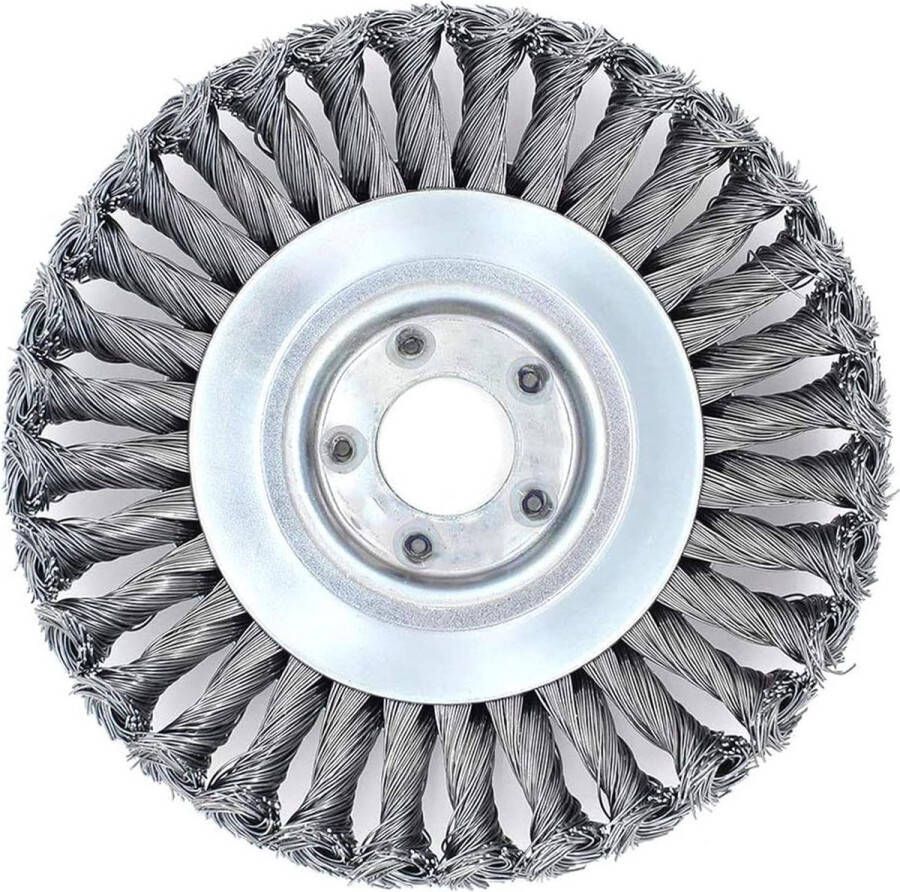 Hoofd onkruidborstel 15 cm 8 inch rond met wiel van massief staaldraad voor tuin landbouw binnengat 25 mm 6 inch
