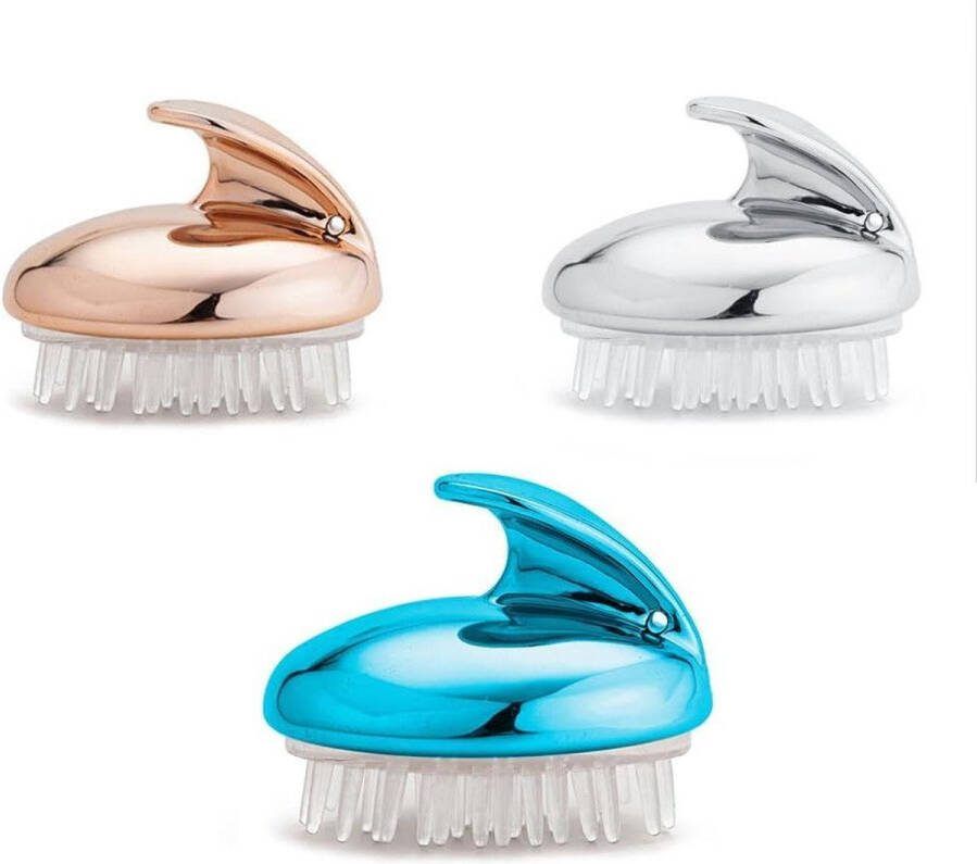 Hoofdhuidborstel 3 Stuks Siliconen Shampooborstel Haarborstel Hoofdhuid Massage Shampoo Borstel Haarborstel-Gebruikt voor Exfoliatie en Hoofdmassage Bloedcirculatie Verbeteren