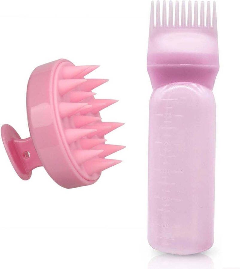 Hoofdhuidborstel Haarverfborstel Fles Hoofdhuidmassageborstel Haarolie-applicator Hoofdhuid Massage Borstel Fles Shampoo Borstel Applicator Gereedschap Haarolie