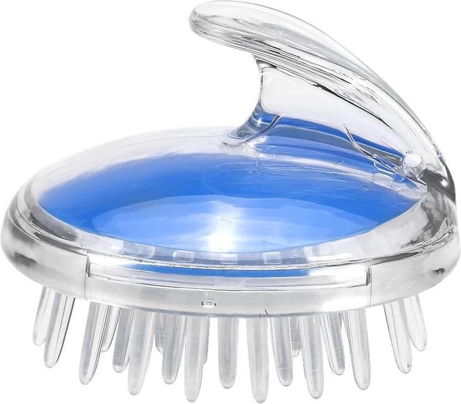 Hoofdhuidborstel Haarverzorging Shampoo Borstel Hoofdhuid Massager Exfoliator Douche Borstel Siliconen Handmatig Roos Borstel Nat Droog Borstel Blauw