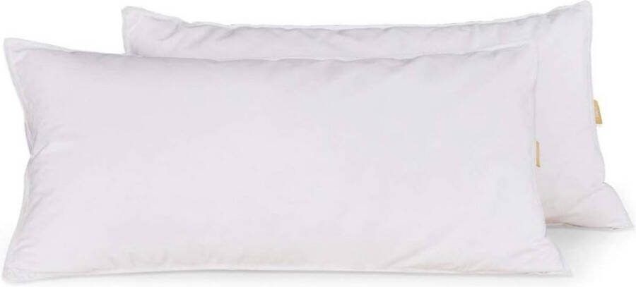Hoofdkussen 15% ganzendons 2 stuks wit 40x80cm
