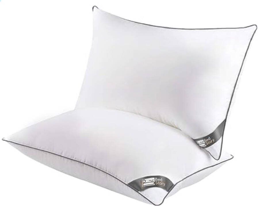 Hoofdkussen 50 x 70 cm anti-mijt anti-transpiratie hypoallergeen kussen vulling 100% polyestervezel ultrazacht comfort en uitstekende ondersteuning