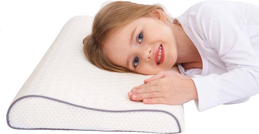 Hoofdkussen voor kinderen hypoallergeen nekbeschermingskussen van memory-schuim 12 maanden