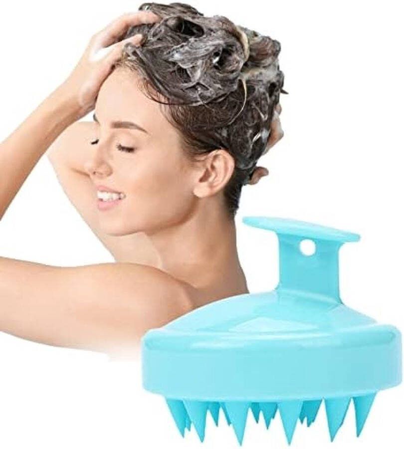 Hoofdmassageborstel shampoo siliconen haarborstel voor peeling en hoofdmassage om de doorbloeding van de hoofdhuid te verbeteren