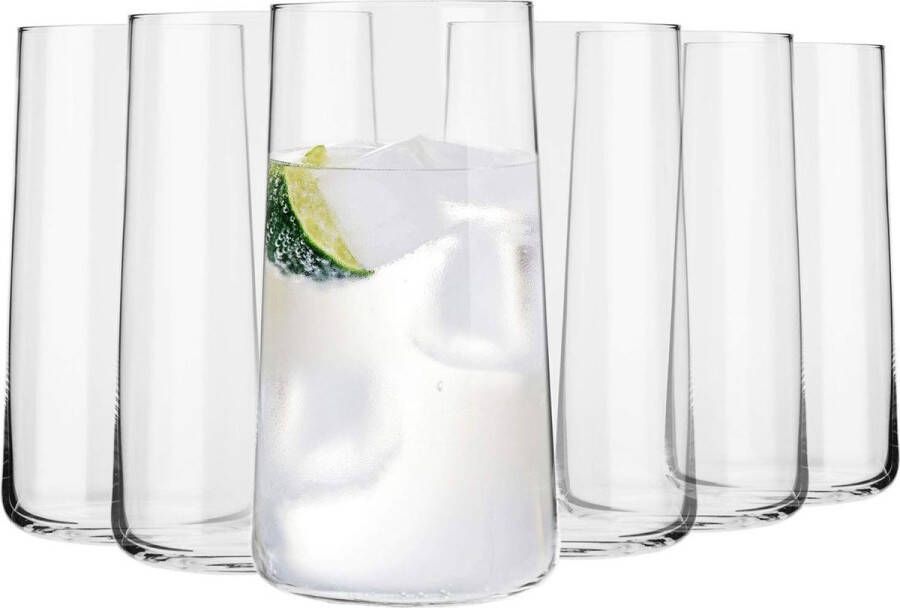 Hoog Water Sap Drinkglazen Set van 6 540 ML Avant-Garde Collectie Hiball & Tumbler Crystal Glass Perfect voor Thuis Restaurants en Feesten Vaatwasser Veilig