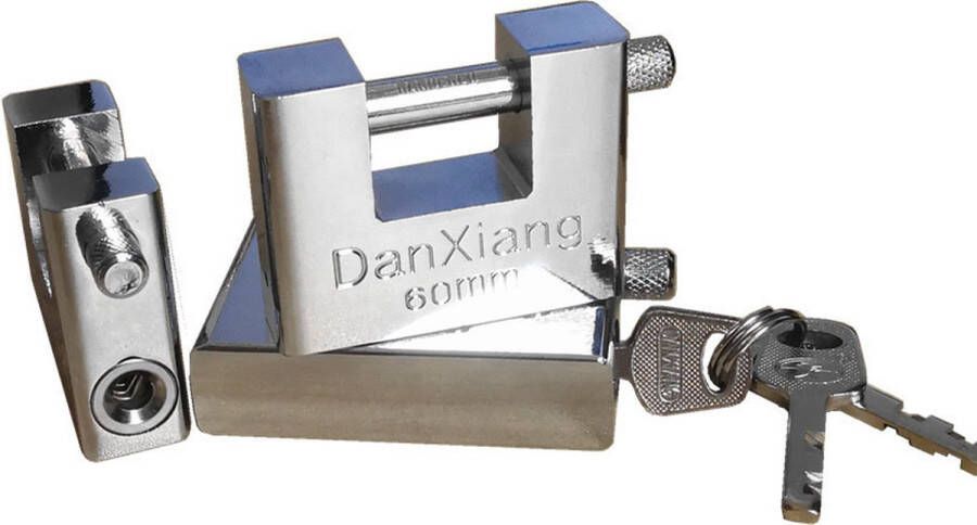 Hoogbeveiligd hangslot voor container [Heavy Duty] [Anti-boorcilinder] Ook perfect voor motorfietsen schuren en garages 60 mm
