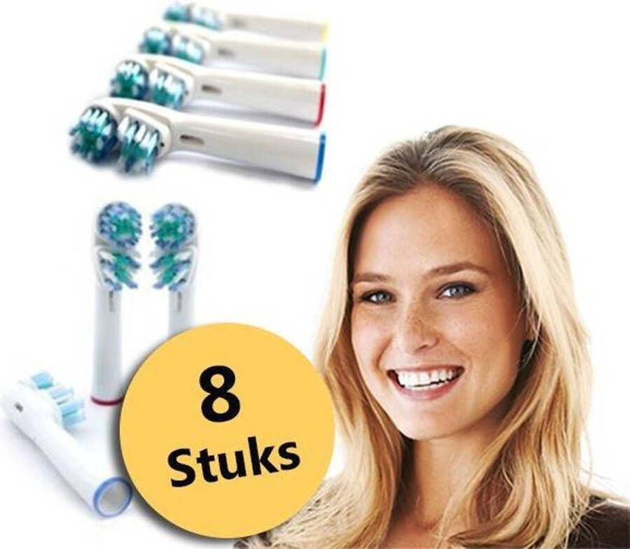 Hoogwaardig alternatief opzetborstels voor Oral B Dual Clean 8 stuks