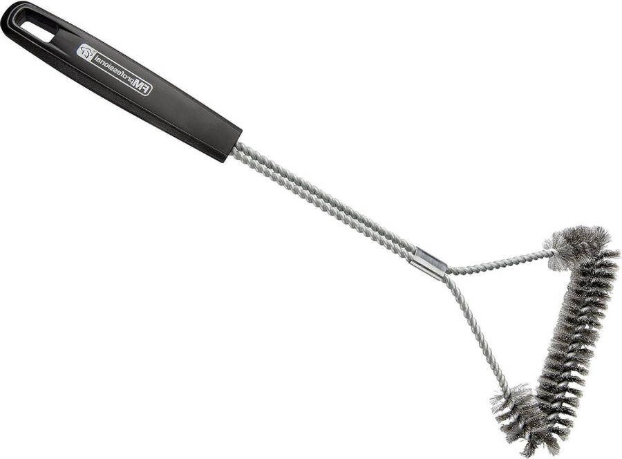 Hoogwaardige Draadborstel BBQ Voor Grillrooster Met Kunststof Handgreep Roestvrijstalen Borstelharen Zwart Zilver 1 Stuk Grill Brush