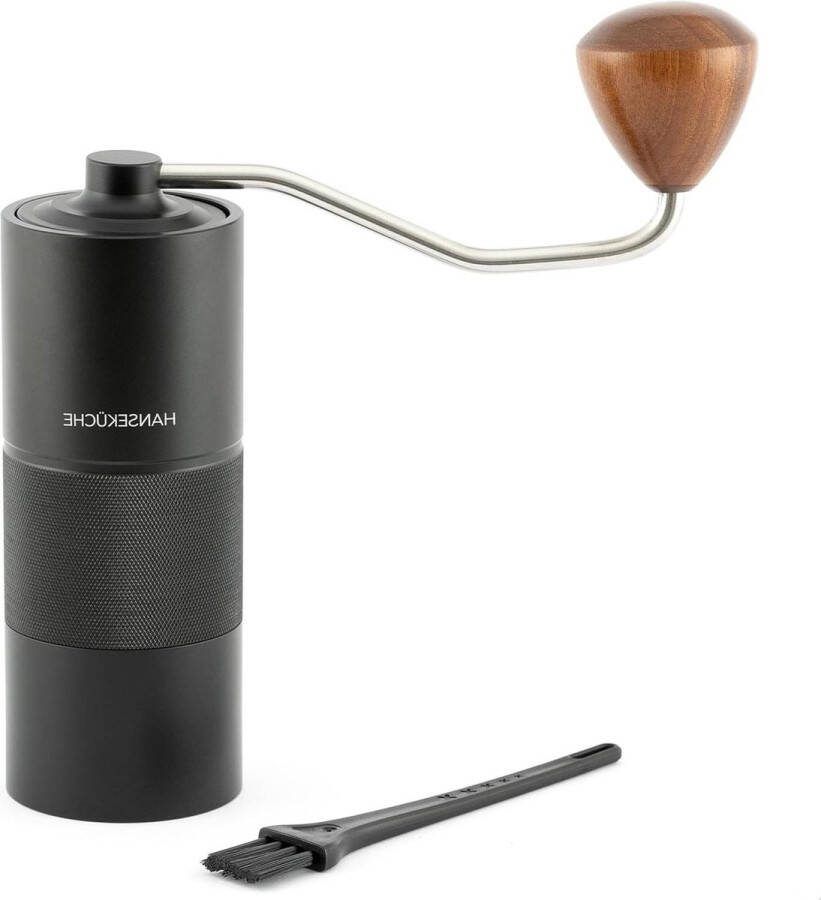 Hoogwaardige handmatige koffiemolen van roestvrij staal verstelbare maalgraad professionele accessoires zwart