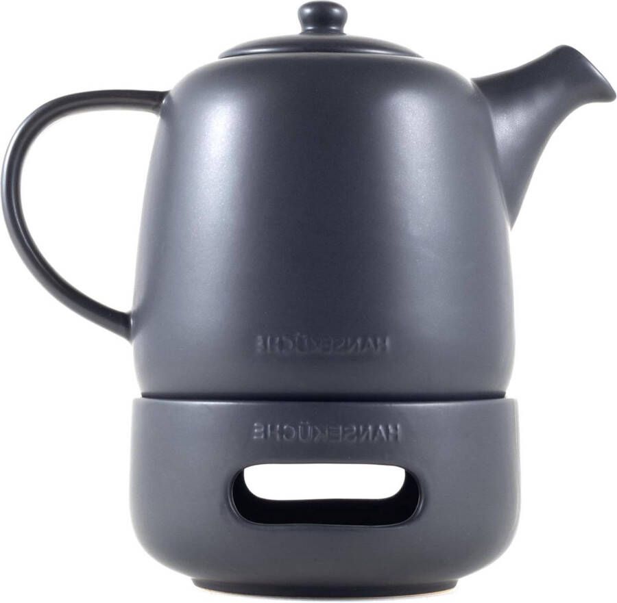Hoogwaardige Theepot met Zeefinzet van 304 Roestvrij Staal voor Thee en Theezakjes Keramiek 13 l met Stoofje
