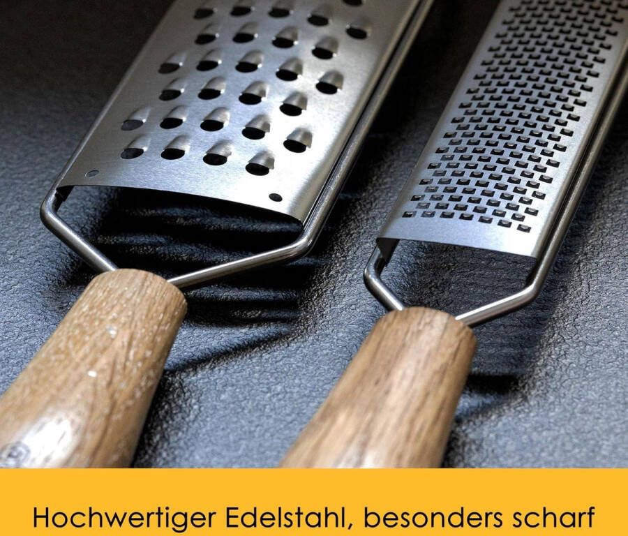Hoogwaardige Zester Keukenrasp Set 304 Roestvrij Staal Citroenrasp Kruidenrasp Parmezaanse Kaas Zester Handrasp Groenterasp Nootmuskaatrasp