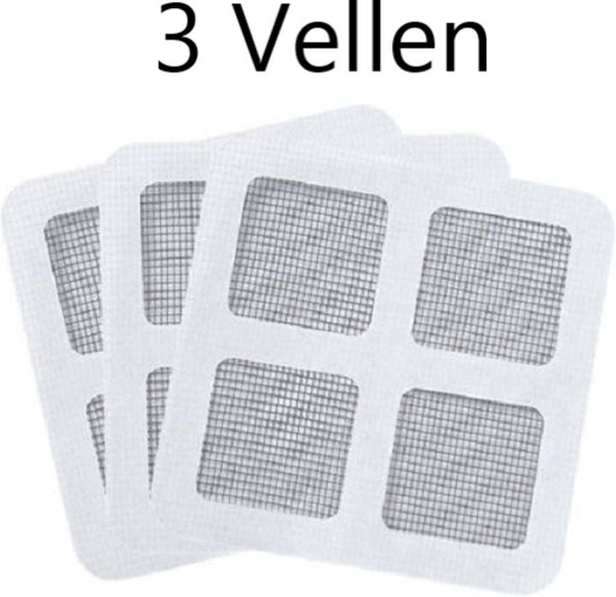 Hor Reparatie 3 Vellen Zelfklevend Grijs Hor Reparatie Set Raamhor Tape 10cm x 10cm Repareer Vliegenhor Stipco