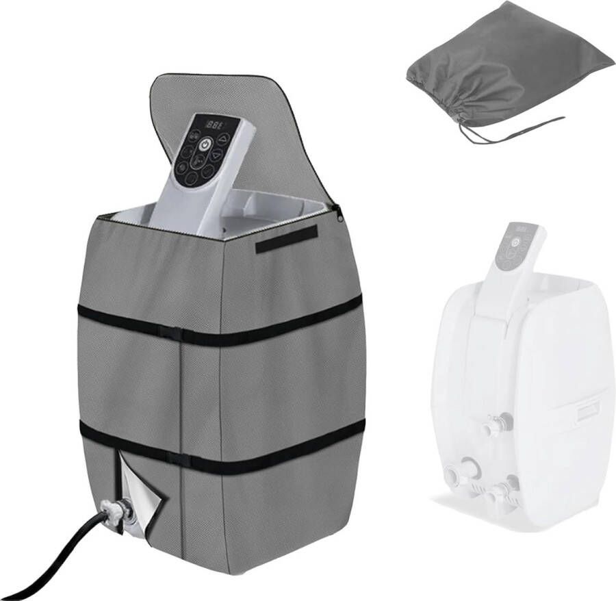Hot Tub Pomphoes Spa Verwarmingspomphoes Hot Tub Geïsoleerde Pomphoes Opblaasbare Badkuip Pomphoes 420D Oxford doek Waterdicht Stofdicht voor Bad Zwembad Buiten 16.9*14.9*21.2inch Grijs