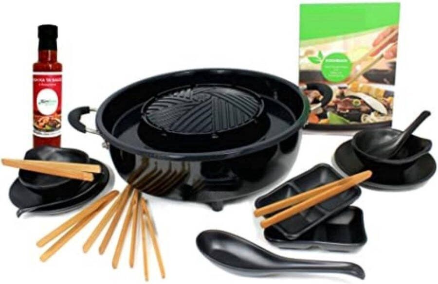 Hotpot Pan Hotpot Electrisch Chinese Fondue Hotpot Kookpot Zwart 2L
