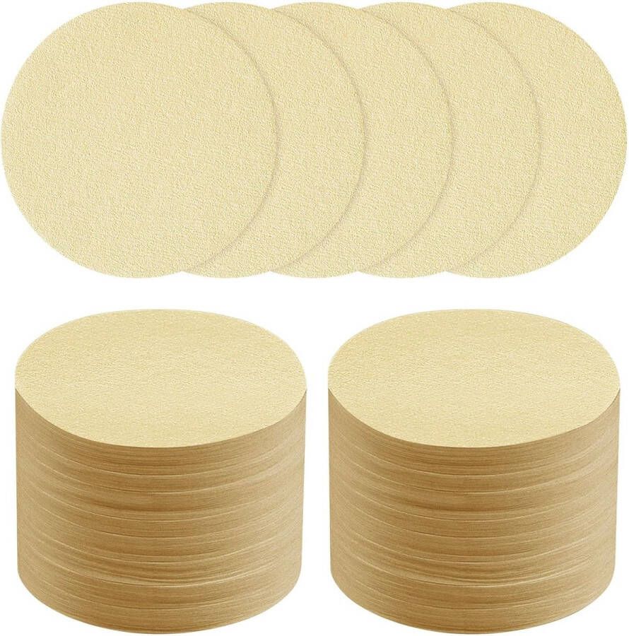 HOTUT koffiefilterpapier 400 stuks×54 mm rond papieren koffiefilters vervanging van micropapierfilters compatibel met Koffiezetapparaat- en espressomachine naturel