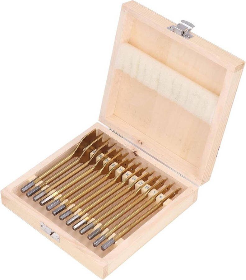 Houtbewerking Platte Bit Boor Koolstofstaal 1 4in Zeshoekige Schacht 13 Stuks Spade Boor Set Hole Cutter