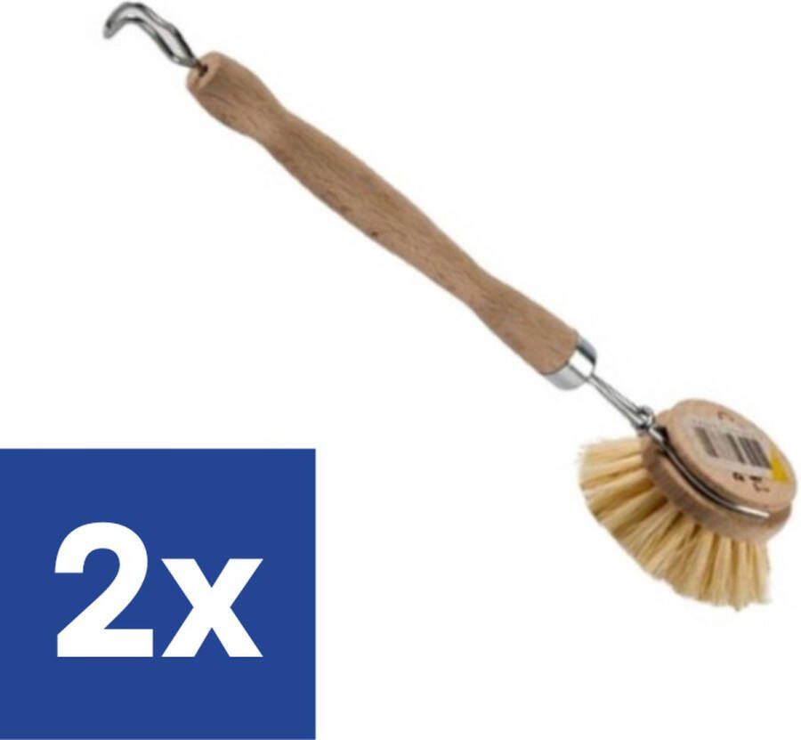 Houten afwasborstel 2 stuks