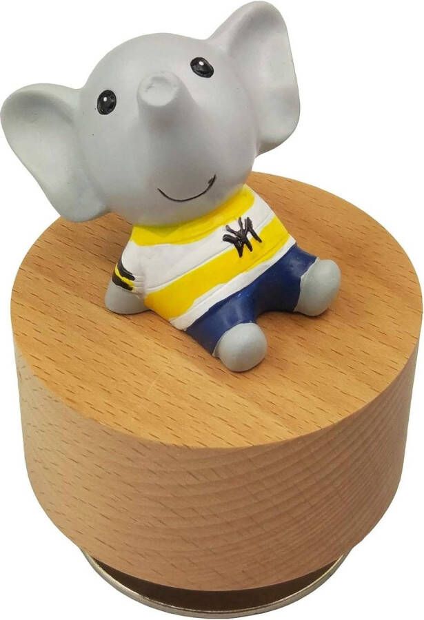 Houten Animal Music Box Leuke Olifant Ornament Mini Speeldoosje met Melodie You Are My Sunshine