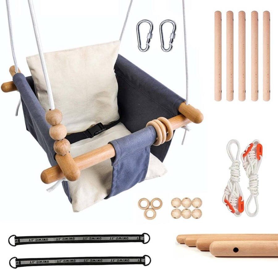 Houten Babyschommel Peuterschommel met Schommelzitje Indoor en Outdoor