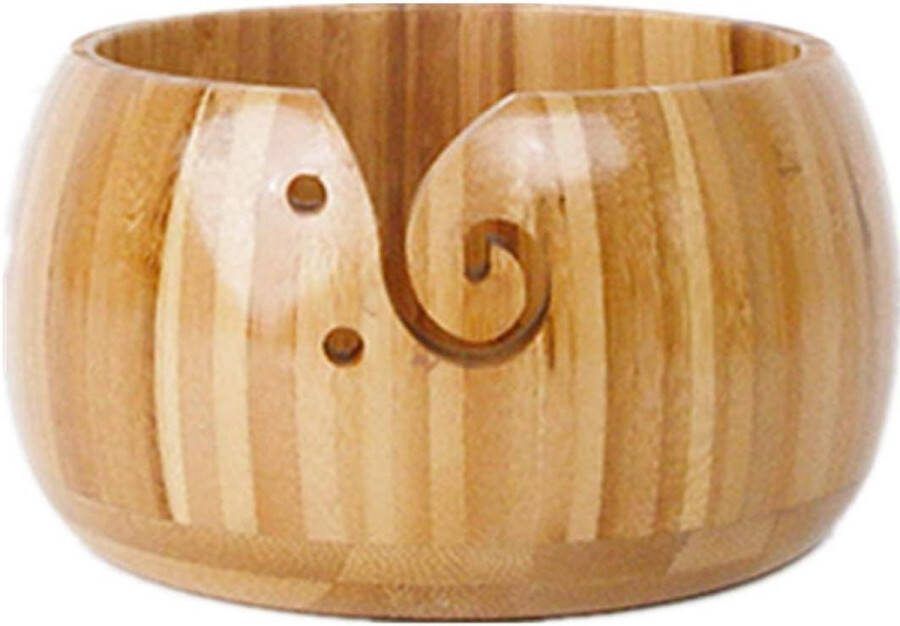 Houten garenkom groot Wol Breien Opslag Vintage Naaien Bowl Breien Opbergmand Organizer voor doe-het-zelf haken woondecoratie thuis handwerken garenhouder accessoires kit 6 inch #10 Yarn bowl