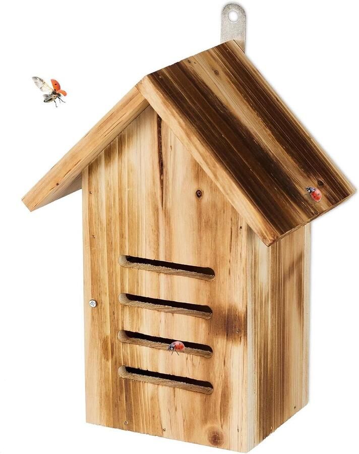 Lieveheersbeestjeshotel hout 25x185x12 cm insectenhotel voor lieveheersbeestjes tuindecoratie insect hotel