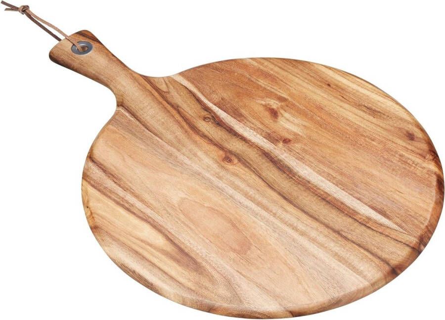 Houten Kaasplank Ronde Serveerplank Antipasti Plank Borrelplank 41 x 30 centimeter Acaciahout KC Blue