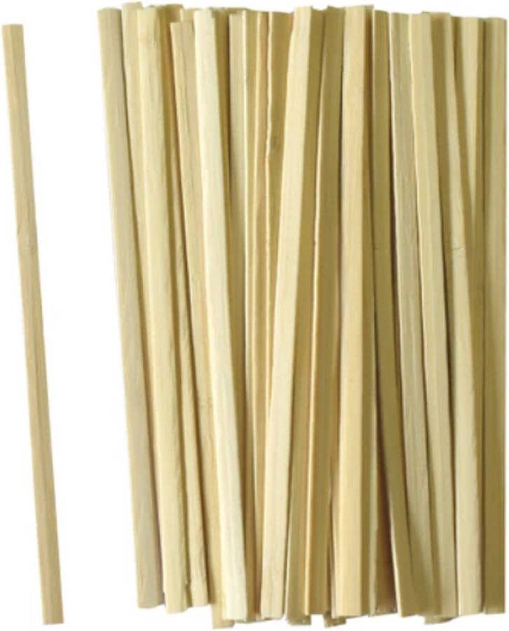 Houten Koffieroerstaafjes Bamboo Pak van 150 Stuks Milieuvriendelijke Roerstaafjes voor Koffie Thee en Andere Dranken Biologisch Afbreekbaar