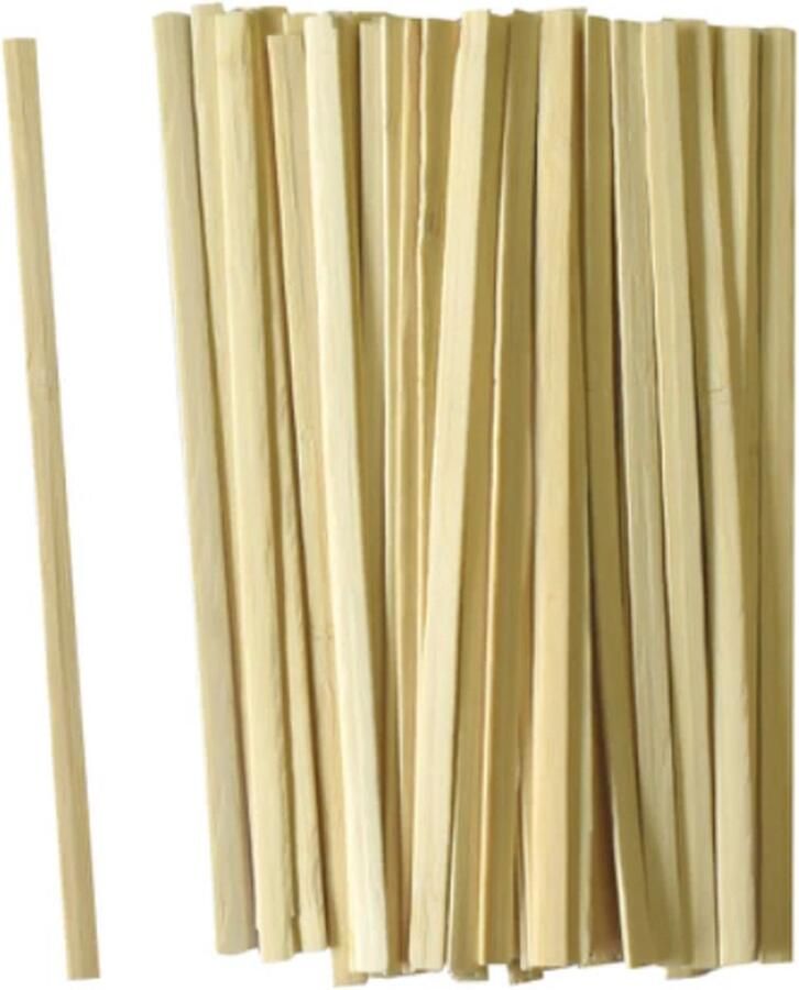 Houten Koffieroerstaafjes Bamboo Pak van 50 Stuks Milieuvriendelijke Roerstaafjes voor Koffie Thee en Andere Dranken Biologisch Afbreekbaar