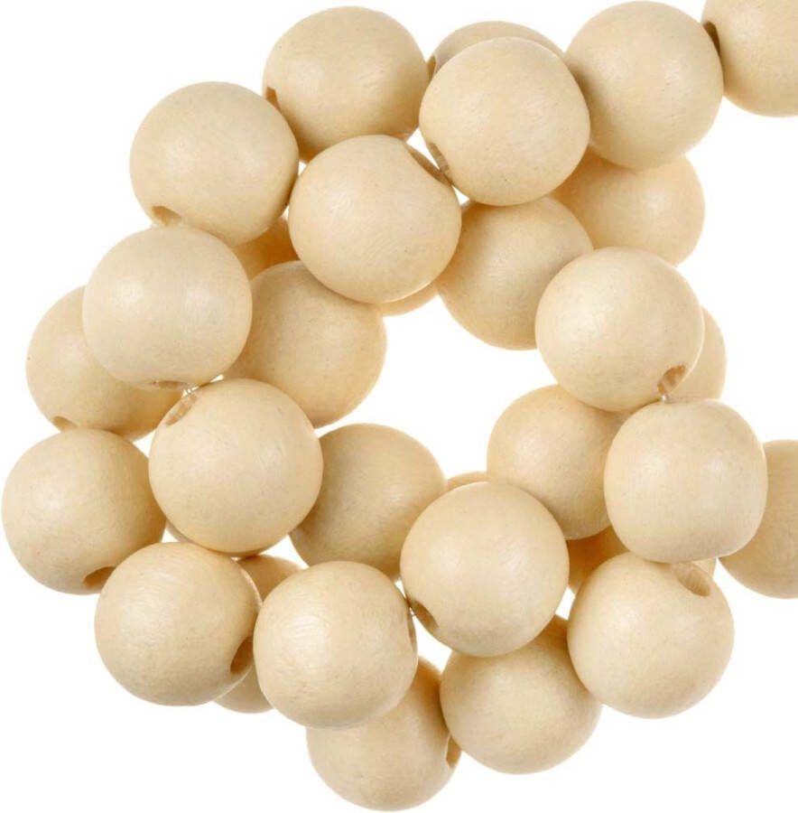 Houten Kralen Intense Look (16 mm) Honey Blonde (25 stuks)