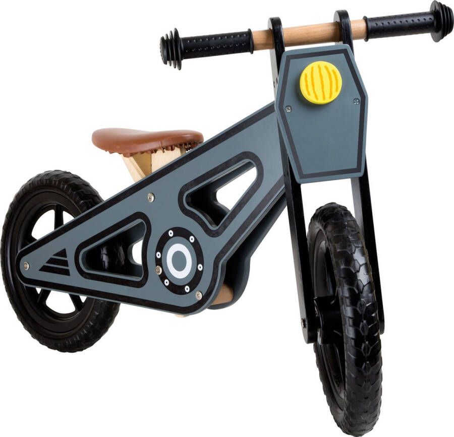 Houten loopfiets Speedy Klassieke motor zadel is in hoogte verstelbaar 36-41cm houten speelgoed vanaf 3 jaar