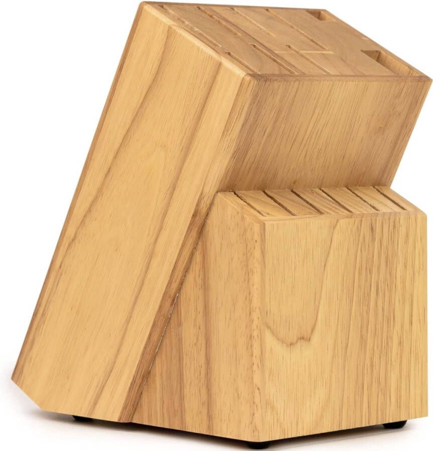 Houten Messenblok Zonder Messen Rubberhout Messenhouder Hout