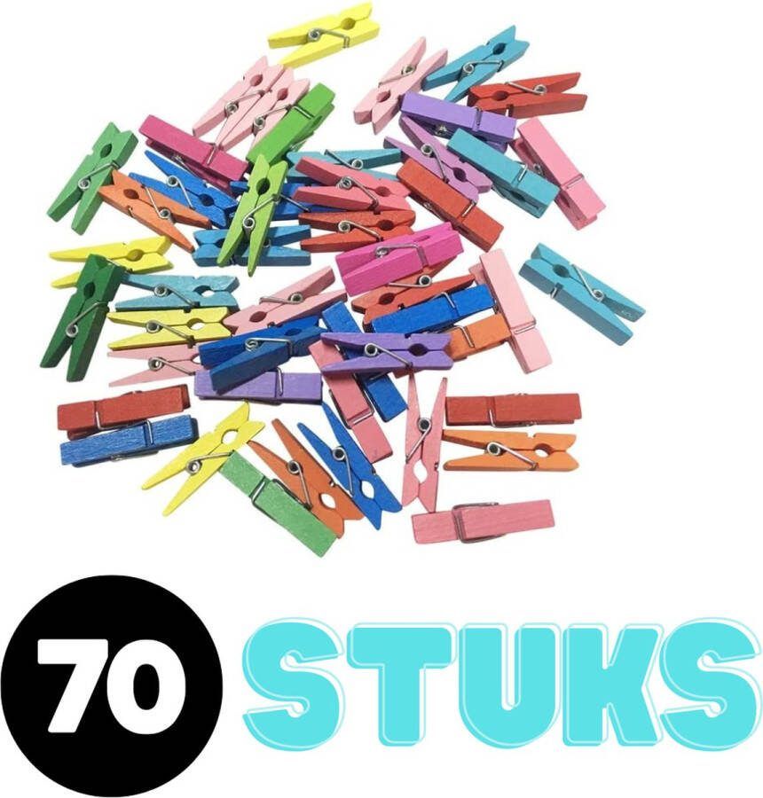 Houten Mini wasknijpers 70 stuks Kleine wasknijpertjes Ophangen kaartjes foto´s