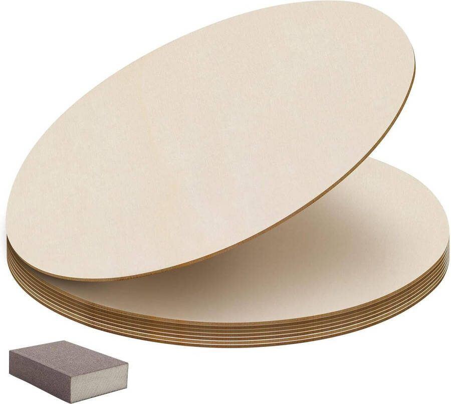 Houten Onbewerkte Ronde Cirkels 30cm 3mm Dik Schuurblok Natuurlijk Blank Houten Schijven CD's Uitsnedes Hobby Decoratie Ornamenten Houten schijf