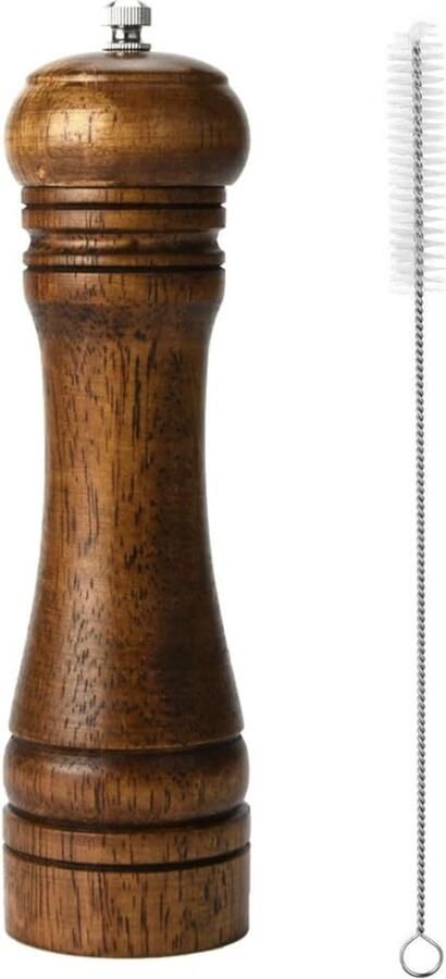 Houten pepermolen pepermaler kit handmatige molen stevig met sterke verstelbare keramische maalbladen set 20 3 cm