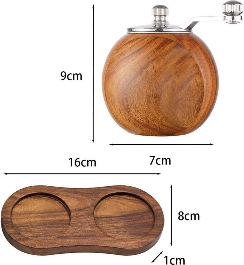 Houten Ronde Pepermolen Handmatige Zout en Peper Grinder Set voor Specerijen en Zaden met Basis 2 Stuks salt and pepper grinder set copper