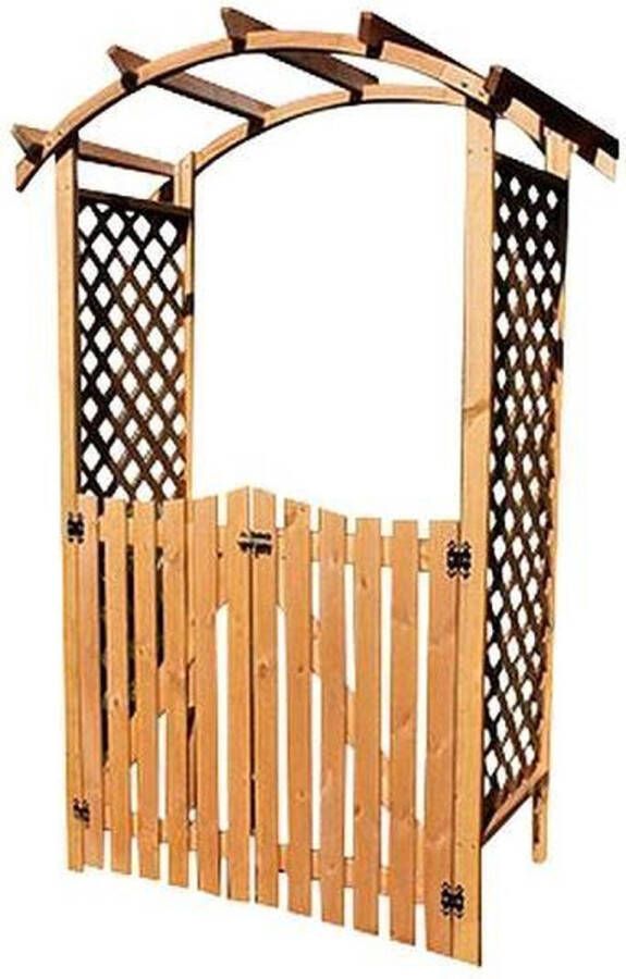 Houten rozenboog met deurtjes 130 x 70 x 206 cm