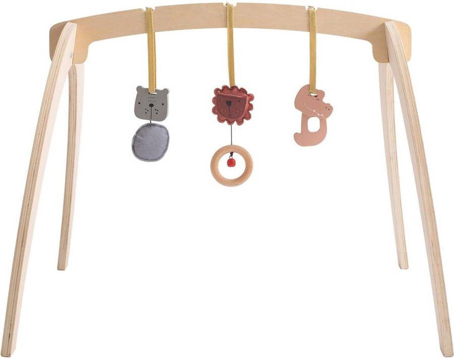 Houten Speelboog Baby Speeldeken- Boog Speelmat voor Baby's Grijp Speelgym Dier Hanger Tent Set