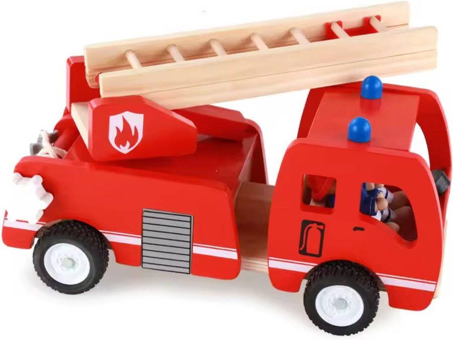 Houten speelgoed brandweer Educatief montessori speelgoed duurzaam speelgoed Jongens speelgoed Vanaf 2 jaar