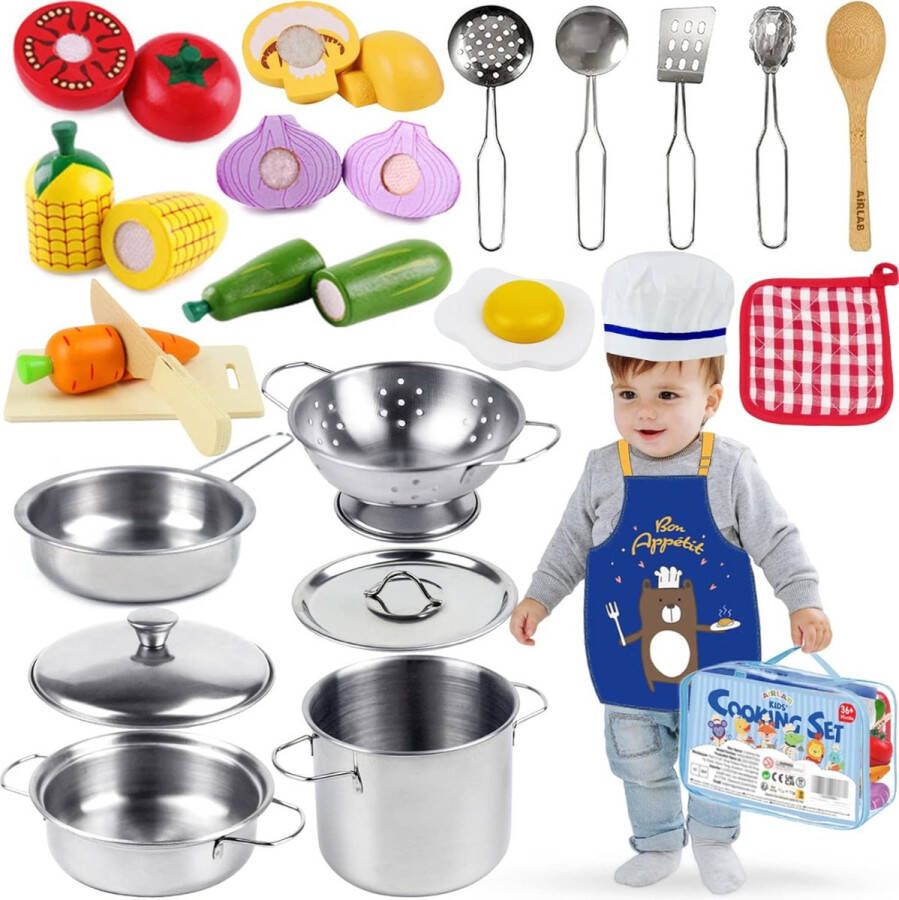 Houten Speelgoed Keuken Accessoires Set speelgoedkeukenset-speelgoed-mini keuken