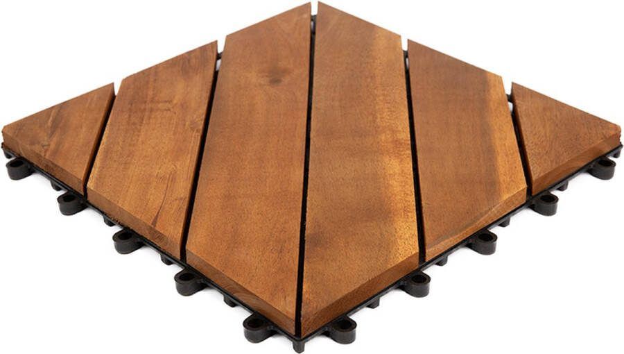 Houten terrastegels 9 stuks Acacia tegel Vasteras 30x30cm Per 0 81 m²